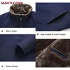 Herrjackor mantlconx vinter tjockt stativ krage parka m￤n rockar avslappnad varm fleece bomullsm￤n manliga kl￤der 4xl 5xl 220924