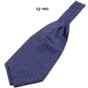 Laço laços de polca ponto ascot tie homem homem preto cravat poliéster seda vermelha casamento roxo lenço b112