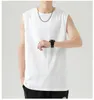 Men's T Shirts M0809 Sleeveless Vest Men's Summer Tide Brand Cotton Clothes Bottoming Short-sleeved T-shirt