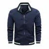 Giacche da uomo Primavera Autunno Bomber casual Solid Cargo Zip Up Baseball per uomo Abbigliamento invernale Cappotto Giacca a vento 220902