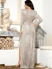 Sukienki swobodne uwielbiam lemoniadę seksowne srebrne głębokie vneck elastyczne cekiny Cross Open Bodycon Party Long Sleeve Sukienka LM82188 220905