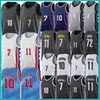 Kyrie Irving Kevin Durant Ben Simmons Basketabll Koszulka Biggie 7 11 72 10 Męskie koszulki 2021 NCAA Czarny Szary Niebieski Biały