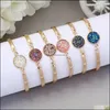 Charm Bracelets Drusy Druzy Bracelet Sier Gold Plated Resin Fish Scale Geometry Lava Stone Bracelets For Women Lady Jewe Dhseller2010 Dhfxp