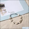 Bracelets de cheville Bracelet de cheville tissé en coquille naturelle Hooligans anti-inflammatoires unisexes et réduction de l'irritabilité Drop Delivery 2021 Jewel Dhseller2010 Dhxu0