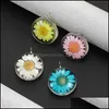 Charms Moda 30Mm Fiore Secco Piccola Margherita Ciondolo Charm Per Collana Orecchino Colorf Trasparente Forma Rotonda Gioielli Acces Lulubaby Dheui