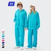 Mens rastreados inflação casal de grandes dimensões moletom u unisex color cor de algodão conjunto de algodão de algodão