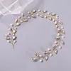 Hair Clips Pearl Crystal Vines Headbands Hairbands Tiaras For Bride Women Bridal Wedding Accessories Jewelry Band Headdress Gift