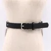 Belts 2022 Street Women Punk Tassel Metal Chain Black Leather Symphony Belt Casual Travel Men Rivet Chest Accessoires