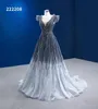 Vestidos de formatura nupcial com lantejoulas para festa à noite design de cor gradiente cinza novo SM222208