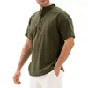 Erkekler Sıradan Gömlek Giyim Dayanıklı Modaya Dirençli Rahat Erkekler Gömlek Top Stand Yakası Sokak