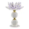Portacandele Sparkle Crystal Glass Lotus Holder Tealight Reflection Feng Shui Home Party Ornaments Centrotavola