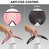 스키 고글 파인웨이 aldult 안개 UV 보호 스노우 스노우 디자인 헬멧에 대한 헬멧 호환 스노우 보드 220905
