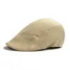 قبعة بيريتس ربيع الصيف مريح القطن الكتان القابل للتنفس الذروة البيت بالجملة
