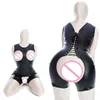 Schoonheidsartikelen Erotisch BDSM Toy Sexyy Leather Bodysuit Borstgebrachte beperking Pak Tie-up SM Bondmage Slaaf Cosplay Kleding Sexy voor vrouwen