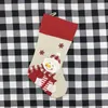 Christmas Ornaments Stockings Socks with Santa Claus Christmas Lovely Bag For Children Candy Gift Bag Fireplace Xmas Tree Decoration C0907