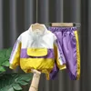 Одежда набора модных осенней детская одежда для девочек детская хлопковая куртка брюки 2pcs/sets мальчики повседневные костюмы детские наряды Детские спортивные костюмы 220905