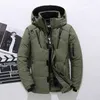 Piumino da uomo Parka Giacca invernale da uomo da 20 gradi Maschile Anatra bianca con cappuccio Cappotto da neve imbottito caldo spesso esterno oversize M4XL 220905