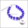 Bedelarmbanden snap armband sieraden colorf glazen kralen 18 mm gember snaps knoppen kok charmes polsbandje druppel levering 2021 armbanden dh0if