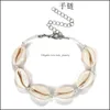 Anklets Natural Shell Woven Anklet Unisex Antiinflammatoriska hooligans och irritabilitet Reduction Drop Delivery 2021 Jewel DHSeller2010 DHXU0