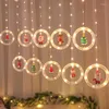 Strings LED Christmas Fairy String Lights Anno Ghirlanda Lampada per tende Decorazione natalizia per la casa Camera da letto Finestra Alimentazione a batteria USB