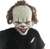 Movie Stephen clown masks supper Horror Pennywise Joker Mask Tim Curry full fcae headwear Cosplay Halloween Party Props LED Luminous Mask