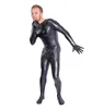 Déguisements unisexes Costumes de catsuit métalliques brillants Halloween sans capuche lycar Spandex Zentai Body Party club costumes de scène 2nd Skin Suit