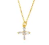 Jewelry Necklaces Pendants rainbow cross O chain necklace Zirconia Jewelry Cubic Crystal Cz Fashion Charm sj45j