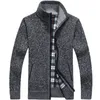 Maglioni da uomo Inverno Maglione lavorato a maglia da uomo Cappotto a maniche lunghe Cardigan in pile Zip intera Uomo Causale Taglie forti Abbigliamento per l'autunno 220905