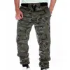 Pantalon pour hommes Chic Casual pour hommes Pantalon Cordon Polyester Fitness Mode Camouflage Loose-Fit Jogger pour hommes