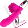 Itens de beleza USB poderoso Av Vibrator Feminino Aquecimento G Massageador para mulheres Clitores de clitóris rolando lambendo a língua sexy brinquedos sexy