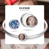 Jewelry personnalisé Eleshe 925 argent sterling personnalisé photo Crystal perles d'adaptation du bracelet original accessoires de bricolage