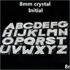 Other 8Mm 26 Letters A-Z Initial Charms Pendants Jewelry Making Accessrioes Diy Crystal Rhinestone English Letter Bracelet N Lulubaby Dh0Tq