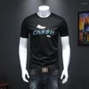 Camisetas masculinas camisa coreana de verão masculino impressão camiseta casual homme amisetas hombre designer roupa marca 2022 camiseta de manga curta