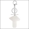 Porte-clés Guérison Chakra Champignon Porte-clés Pour Femmes Hommes Quartz Naturel Cristal De Roche Charme Ras Du Cou Bijoux Sacs Voiture Keyc Dhseller2010 Dhax8