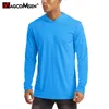 T-shirts pour hommes MAGCOMSEN T-shirt de protection solaire UV à capuche pour hommes à manches longues à séchage rapide plage été UPF 50 T-shirt à capuche homme surf t-shirts hauts 220905