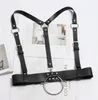 Belts Metal Ring Leather Harness Sexy Women Dark Rock Street Strap Body Cool Collar Adjustable Buckles Waist For Girl