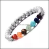 Bedelarmbanden mode heren armband zeven chakra kralen boeddha plating stenen kralen stretch armbanden vrouwen sieraden cadeau dhseller2010 dhplf