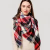 Дизайнер шарфов 2022 Вязаные зимние весенние женщины шарф -пледы теплые кашемировые платцы шея бандана пашмина Леди
