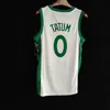 College Wear Mens Kemba 8 Walker Jayson 0 Tatum Basketball Jersys 2020/21 Swingman City New Edition 스티치 화이트 유니폼