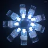 パーティーデコレーション10pcs led ledフィンガーライト輝く義の色レーザーエミッティングランプリングハロウィーンフェスティバルキッズバースデーおもちゃ