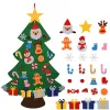 Kids DIY Felt Christmas Tree Christmas Decoration for Home Navidad 2022 New Year Gifts Christmas Ornaments Santa Claus Xmas Tree 100pcs P0905