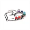 Kolye Kolyeleri Yedi renkli akış kalp şeklindeki mücevher Sevgililer Günü'nde sevdikleriniz için en iyi hediye Just Wom Dhseller2010 DHV2G