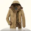 Hommes Vestes D'hiver Militaire Veste Hommes Casual Épais Chaud Coton Rembourré Parkas Manteaux À Capuche Plus La Taille 6XL Coupe-Vent Hombre Pardessus 220905