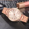 Relógios de pulso assistir festas femininas banda de aço inoxidável 2022 quartzo wristwatch moda de luxo damas douradas rosa -ouro relógio analógico