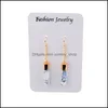 Dangle Chandelier Europe And The United States Big Brand High-Grade Phnom Penh Turquoise Cylindrical Drop Earrings Korean Temperamen Dhwgf