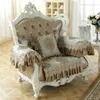 Housses de chaise européenne rétro Chenille canapé pour canapés 1/2/3 places housse salon Jacquard dentelle luxe fauteuil protecteur