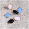 Charms Trendy Double Side Druzy Stone Pingente Tiger Eye Charms Genuine Gemstone com ouro Jóias Diy MTI Diy MA Carshop2006 DHLNH