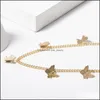 Hangende kettingen vlinder choker ketting en oorbellen gouden sier gelaagde ketting sierlijke chokers hanger kettingen voor wo dhseller2010 dh2t9