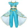 Vestidos de menina Princesa Cosplay Dress Up For Girls Kids Halloween Fantasia Carnival Top Pants Costume Arábico 2pcs Conjunto de Renda Sleeseless vestidos 220905
