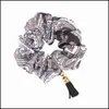 Hoofdbanden retro grote darmcirkel Amazon stof Haarring Tassel hanger elastische band touw druppel levering 2021 sieraden dhseller201 dh0gr